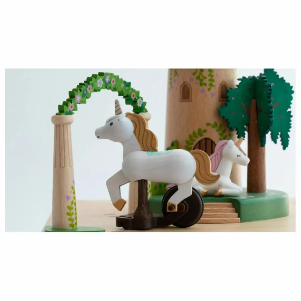 Boite à musique en bois Licorne