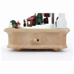 Boite à musique en bois Marché de Noël