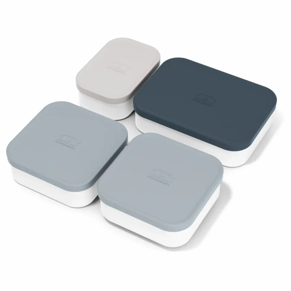 Boites de compartimentation pour bento MB Extra - Set de 4 | Gris