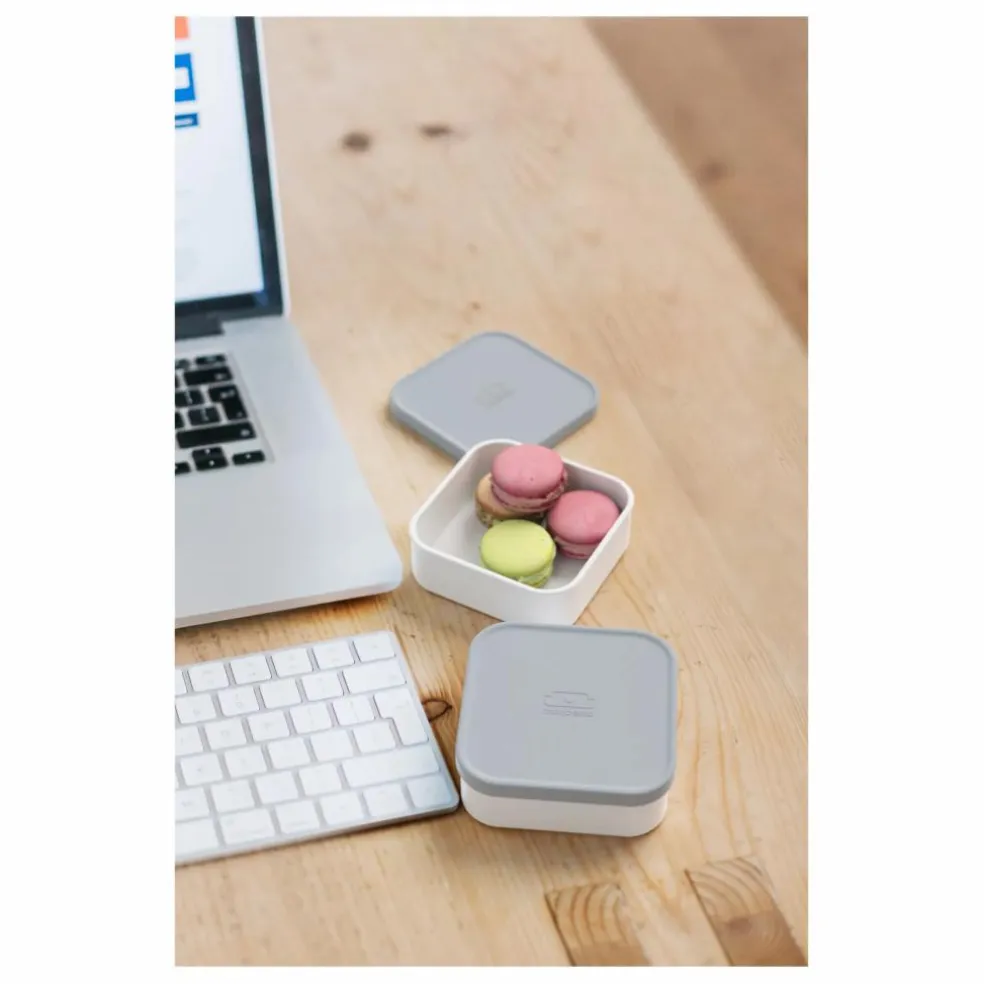 Boites de compartimentation pour bento MB Extra - Set de 4 | Gris