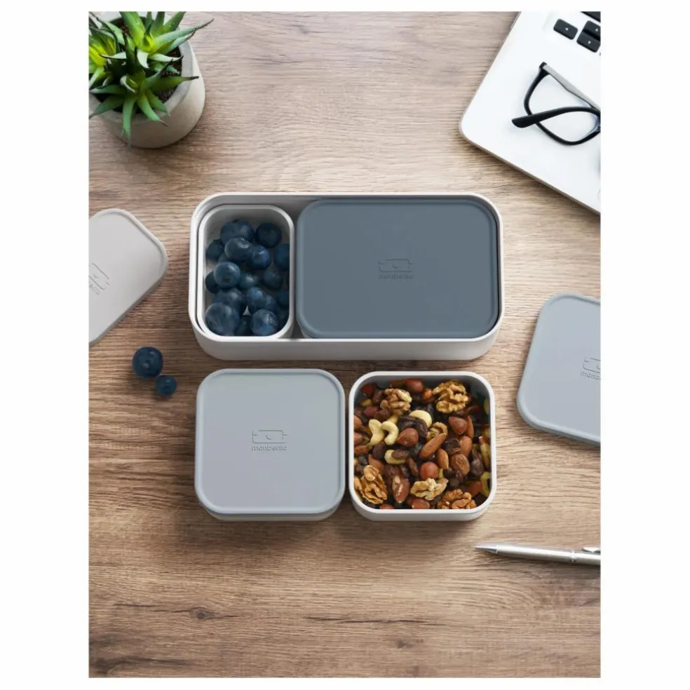 Boites de compartimentation pour bento MB Extra - Set de 4 | Gris