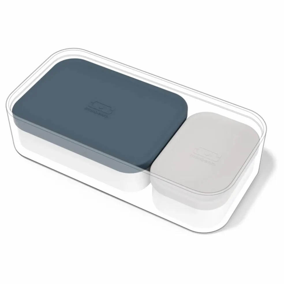 Boites de compartimentation pour bento MB Extra - Set de 4 | Gris