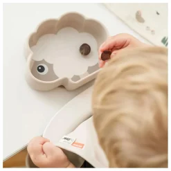 Bol silicone avec ventouse Sheepy | Sable