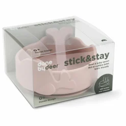 Bol ventouse et cuillère silicone Wally | Rose