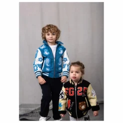 Bomber Awesome Letterman à Ecussons Cuir | Noir