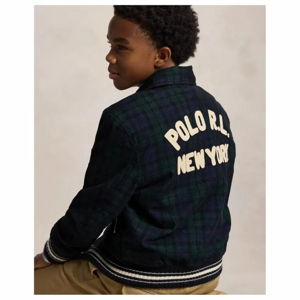 Bomber Carreaux | Bleu marine
