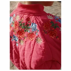 Bomber Juno Fleuri | Rose fuschia