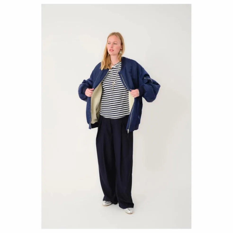 Bomber Lila | Bleu marine