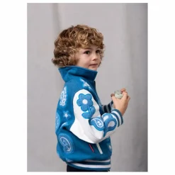 Bomber Paisley Laine et Cuir | Bleu