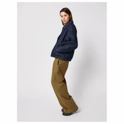 Bomber Rayée Denim Coton Bio - Collection Femme | Bleu marine