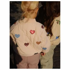 Bomber Sequins Juno Cœurs | Rose pâle
