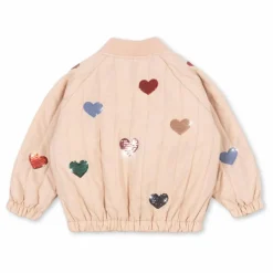 Bomber Sequins Juno Cœurs | Rose pâle