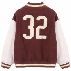 Bomber Varsity Velours Côtelé | Bordeaux
