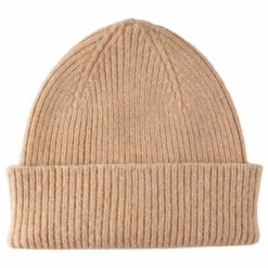 Bonnet adulte en laine vierge | Beige chiné