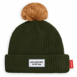 Bonnet Block Coton Bio | Kaki foncé