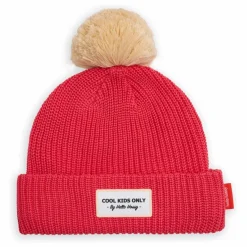 Bonnet Block Coton Bio | Rouge framboise