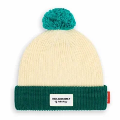 Bonnet Block Coton Bio | Vert forêt