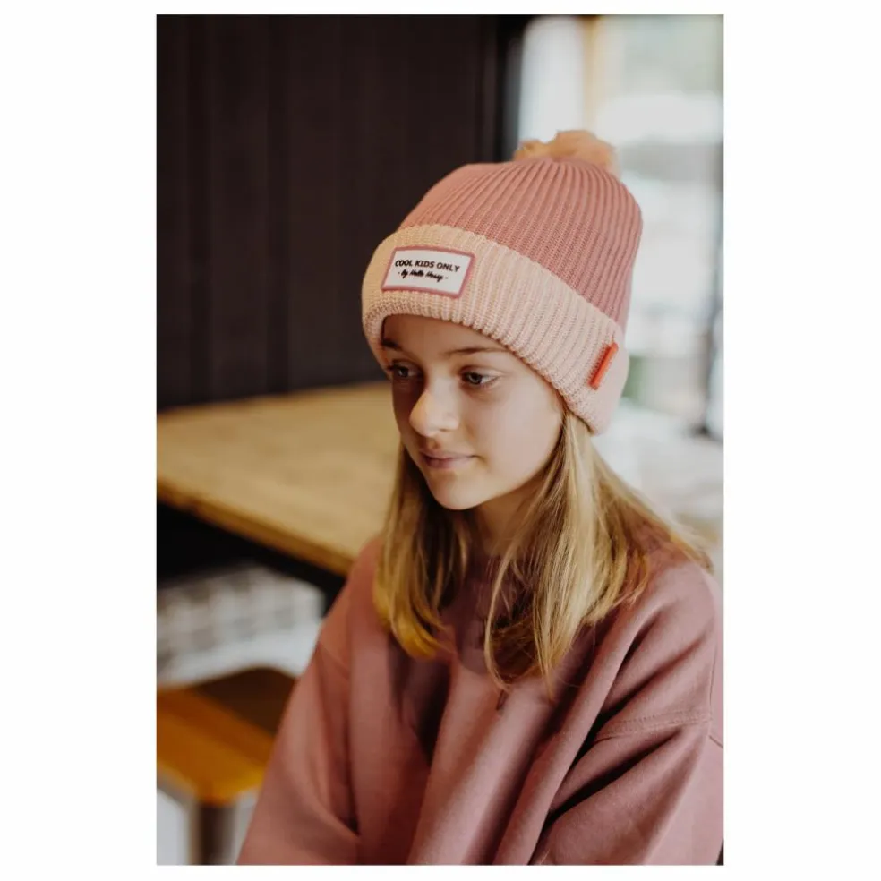 Bonnet Color Block Coton Bio | Rose