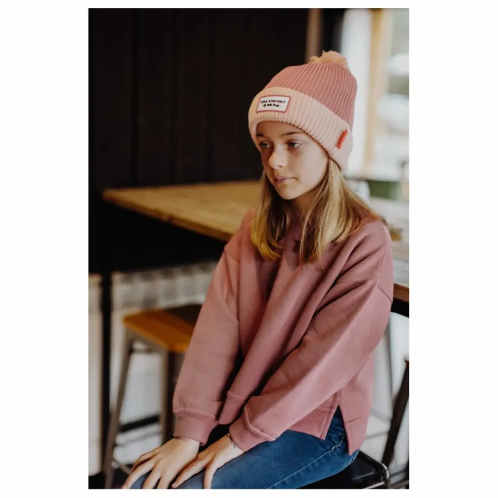 Bonnet Color Block Coton Bio | Rose