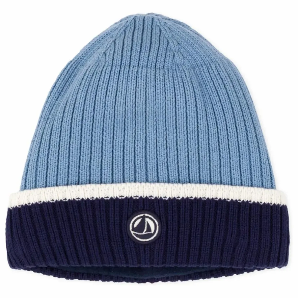 Bonnet Colorblock Maille | Bleu