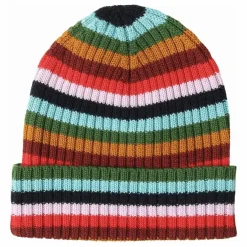 Bonnet Côtelé Rayé Laine de Mérinos | Bleu marine