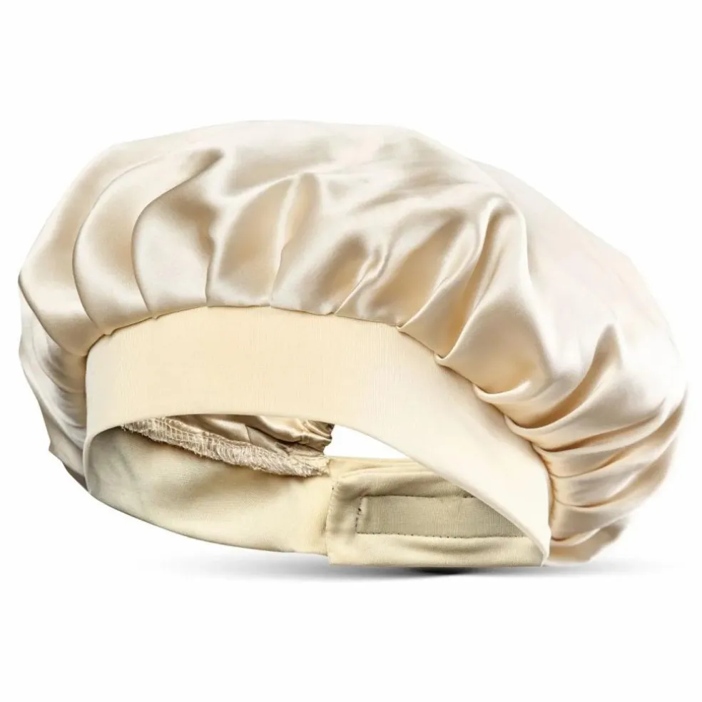 Bonnet de nuit en soie | Champagne