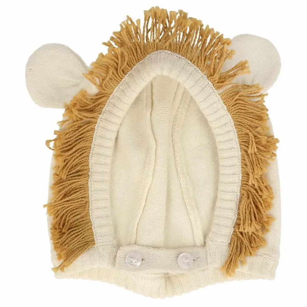 Bonnet Lion en coton bio | Naturel
