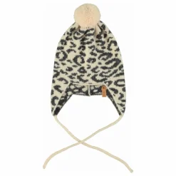 Bonnet Léopard Laine | Rose pâle