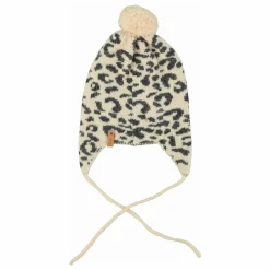 Bonnet Léopard Laine | Rose pâle