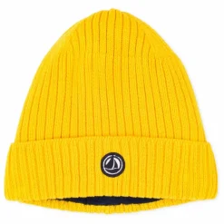 Bonnet Maille Côtelée Polaire | Jaune