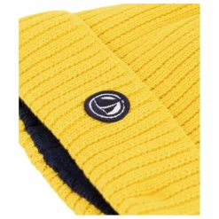 Bonnet Maille Côtelée Polaire | Jaune