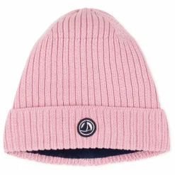 Bonnet Maille Côtelée Polaire | Rose