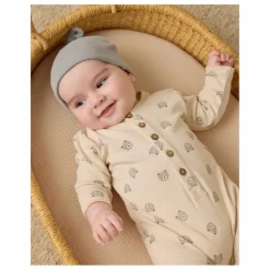 Bonnet Naissance Coton Bio | Bleu gris