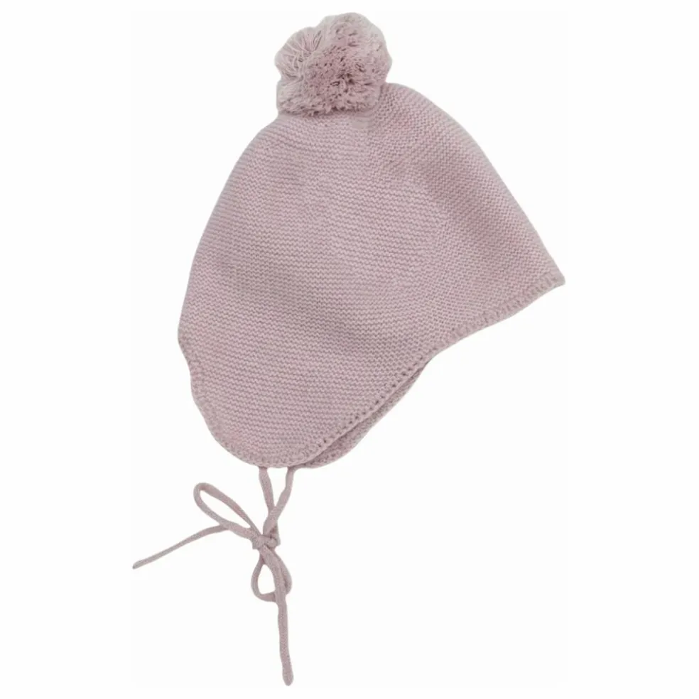 Bonnet Pom Pom Cachemire | Rose pâle