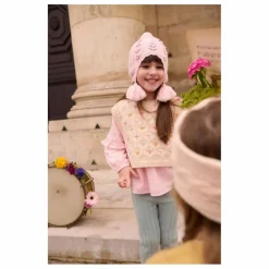 Bonnet Pompons Isolina | Rose pâle