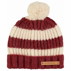 Bonnet Rayé Laine | Bordeaux