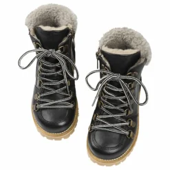 Boots Fourrées Lacets | Noir