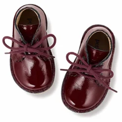 Boots Lacets Scallop | Bordeaux