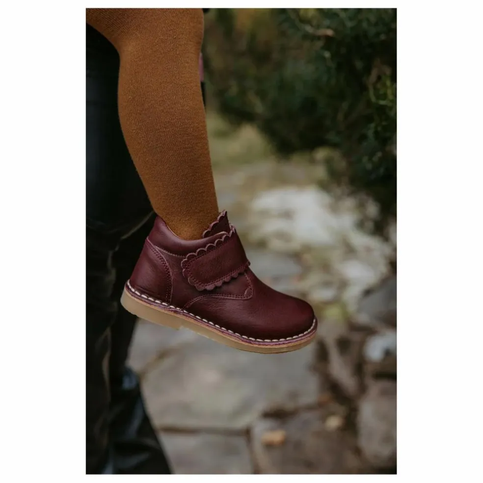 Boots Scratchs Scallop | Bordeaux