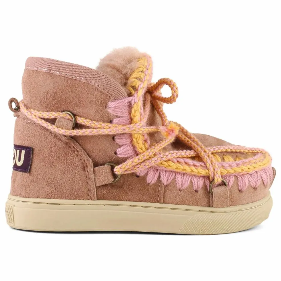 Boots Sneakers Lacets Scoubidoo Suède | Vieux Rose