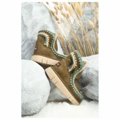 Boots Surpiquées Bounce Suède | Vert kaki
