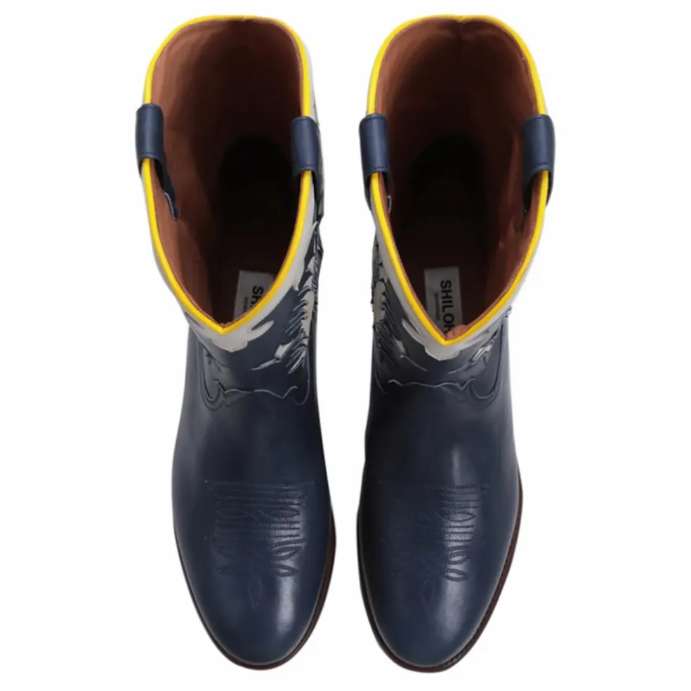 Boots Texas Calf | Bleu foncé