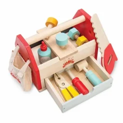 Boîte à outils en bois et ses 11 accessoires