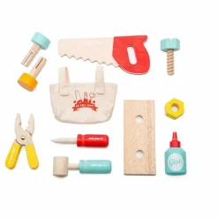 Boîte à outils en bois et ses 11 accessoires