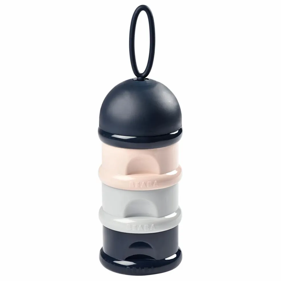 Boîte doseuse de lait en poudre - 3 compartiments | Rose