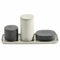 Boîte ovale avec couvercle | Gris foncé