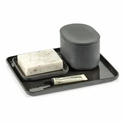 Boîte ovale avec couvercle | Gris foncé