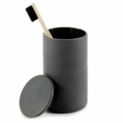 Boîte ronde avec couvercle | Gris foncé