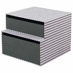 Boîtes de rangement en carton Cecelia - Set de 2 | Lilas