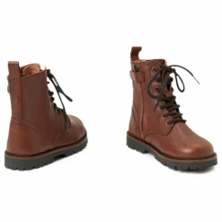 Bottes Zip Lace-up | Marron